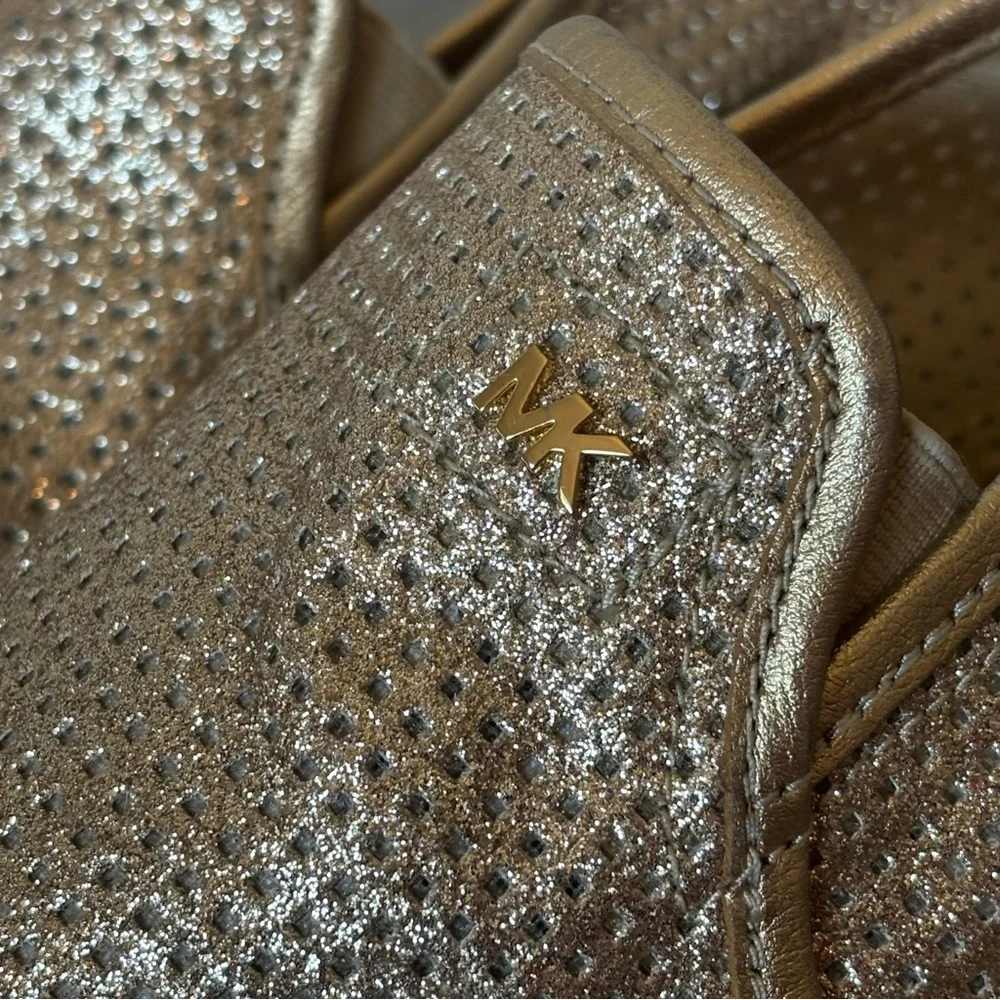 Michael Kors Gold Glitter‎ Espadrilles Flats Size 8.5